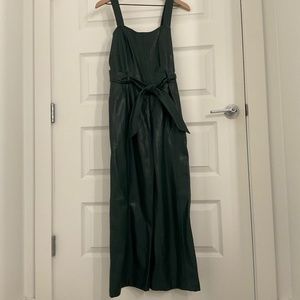 Anthropologie Samira Faux Leather Jumpsuit